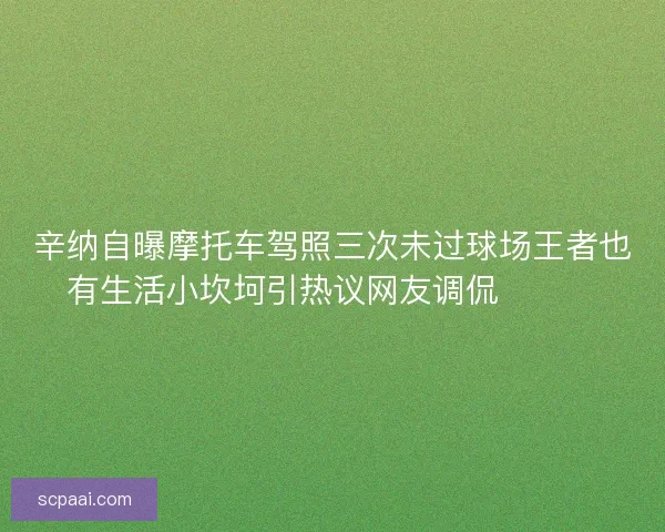 辛纳自曝摩托车驾照三次未过球场王者也有生活小坎坷引热议网友调侃😅🏍️